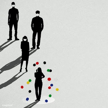 People wearing a face mask in public during coronavirus pandemic  back.. | Free  illustration - 2310124