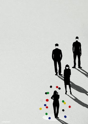 People wearing a face mask in public during coronavirus pandemic  back.. | Free  illustration - 2310125
