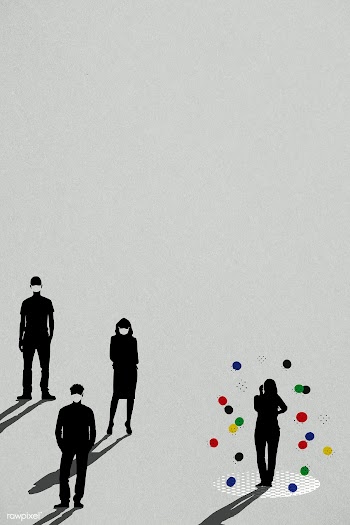 People wearing a face mask in public during coronavirus pandemic  back.. | Free  illustration - 2310126