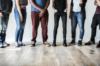 People Wearing Denim Jeans