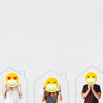 People wearing face masks and self isolation due to COVID-19 social te.. | Free  photo - 2310327