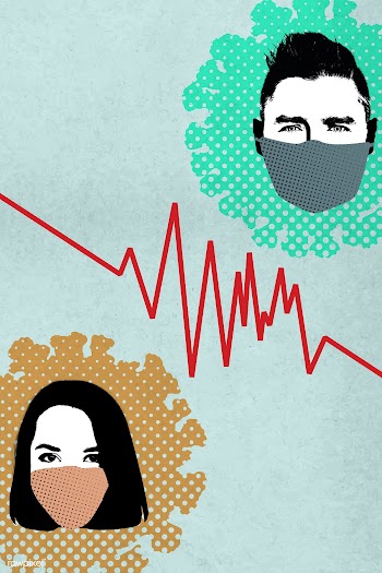 People wearing face masks in public during the coronavirus pandemic ba.. | Free  illustration - 2309009