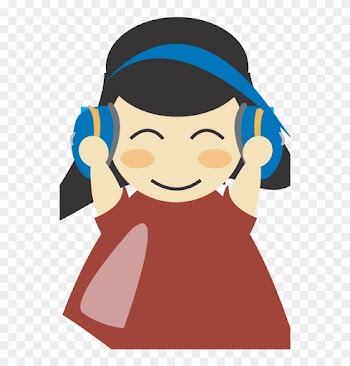 People Wearing Headphones Clipart