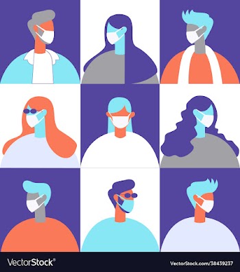 people wearing masks concept