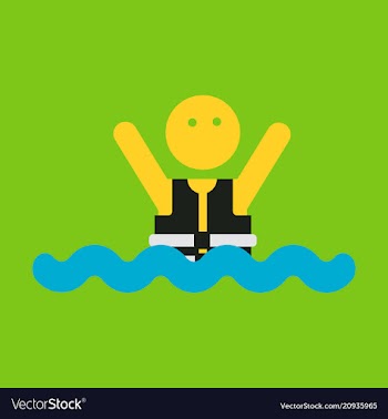 People wearing reflective life jacket man vector image