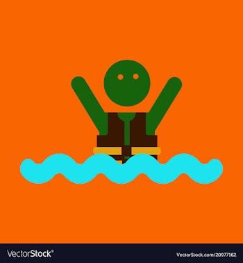 People wearing reflective life jacket man vector image