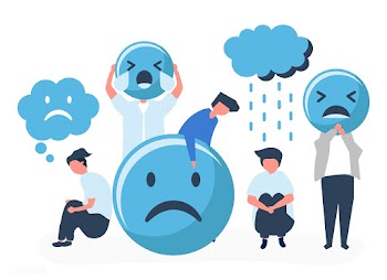 People with depression and unhappiness | Free stock vector - 479625