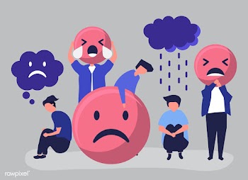 People with depression and unhappiness | Free stock vector - 480873