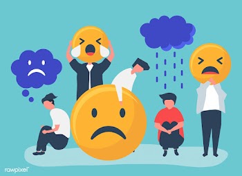 People with depression and unhappiness | Free stock vector - 480886