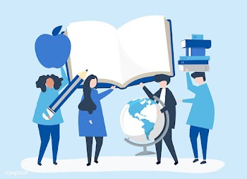 People with education related icons | Free stock vector - 478528