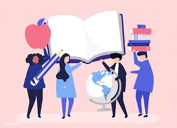 People with education related icons | Free stock vector - 479040
