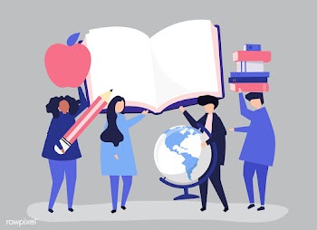 People with education related icons | Free stock vector - 479764