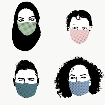 People with face masks during coronavirus outbreak element | Free  transparent png - 2315830