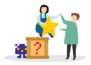 People with gaming icons illustration | Free stock vector - 469861
