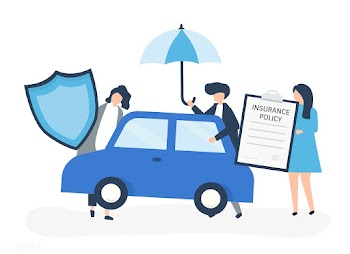 People with icons related to car insurance | Free stock vector - 478194