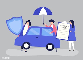 People with icons related to car insurance | Free stock vector - 478582