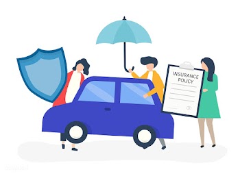 People with icons related to car insurance | Free stock vector - 478617