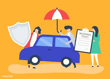 People with icons related to car insurance | Free stock vector - 478620