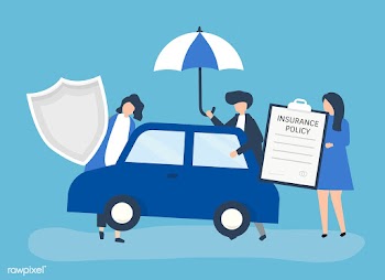 People with icons related to car insurance | Free stock vector - 480024