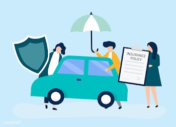 People with icons related to car insurance | Free stock vector - 480029