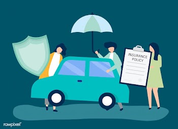 People with icons related to car insurance | Free stock vector - 480041