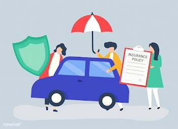 People with icons related to car insurance | Free stock vector - 480051