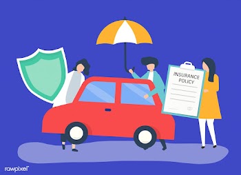 People with icons related to car insurance | Free stock vector - 480107