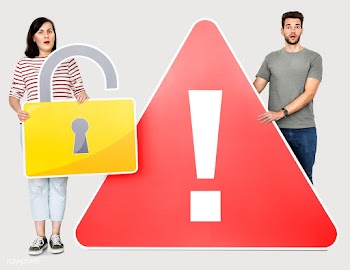 People with icons related to security | Free stock psd mockup - 451191