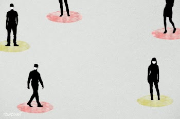 People with social distancing in public | Free  illustration - 2312304