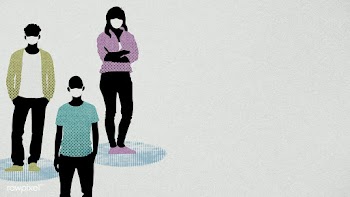 People with social distancing in public | Free  illustration - 2313151