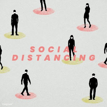 People with social distancing in public mockup | Free  illustration - 2312096