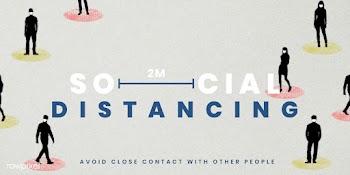 People with social distancing in public mockup | Free  illustration - 2312098