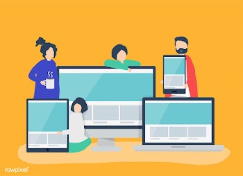 People with web design concept illustration | Free stock vector - 478677