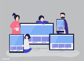 People with web design concept illustration | Free stock vector - 479271