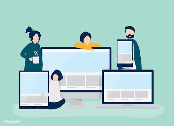 People with web design concept illustration | Free stock vector - 479942