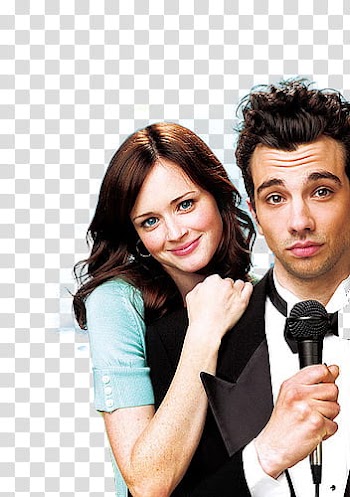 People , woman behind man holding microphone transparent background PNG clipart
