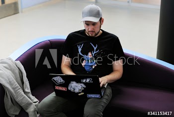 People working on computer laptop
