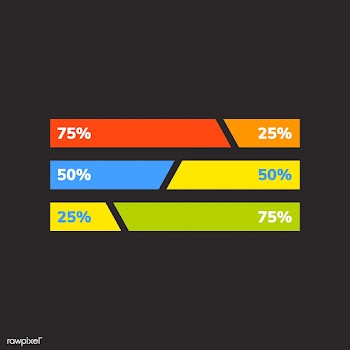 Percentage business bar chart vector | Free stock vector - 495538