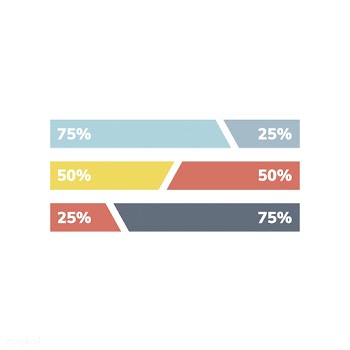 Percentage business bar chart vector | Free stock vector - 495596