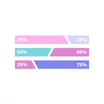 Percentage business bar chart vector | Free stock vector - 495605