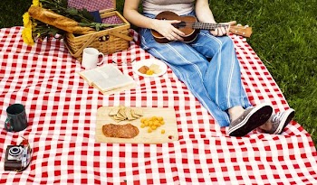 Perfect Afternoon Picnic With Food And Music