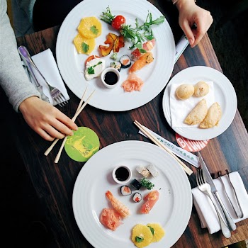Perfect appetizers in a restaurant 