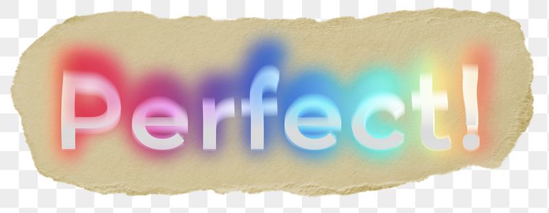 Perfect! png ripped paper word | Free PNG - rawpixel