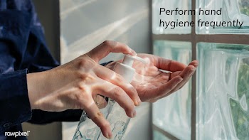 Perform hand hygiene frequently social template mockup | Free  illustration - 2314837