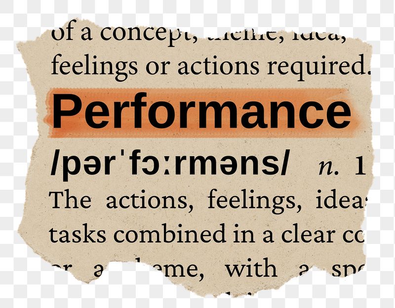 Performance png word sticker, torn | Free PNG - rawpixel