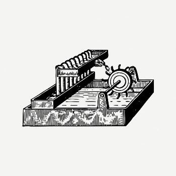Perpetual motion collage element, black | Free PSD Illustration - rawpixel
