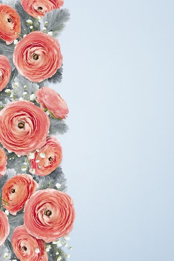 Persian buttercups border background background, | Free Photo - rawpixel