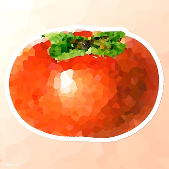 Persimmon crystallized style sticker illustration | Free  illustration - 2347282