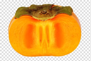 Persimmon fruit sliced in half, Open Persimmon transparent background PNG clipart