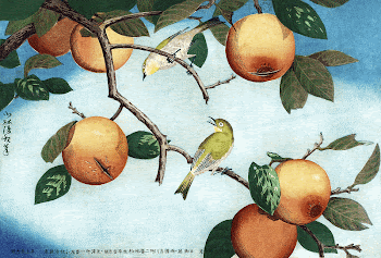 Persimmons and White-Eyes (1880) by Kobayashi | Free Photo Illustration - rawpixel